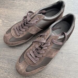 Massimo Dutti Men's Leather & Suede Sneakers 40